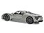 Porsche 918 Spyder Hard Top Welly 1:18 Cinza - Imagem 2