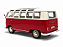 Volkswagen Kombi T1 Bus 1963 1:24 Welly Vermelho - Imagem 2