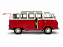 Volkswagen Kombi T1 Bus 1963 1:24 Welly Vermelho - Imagem 4