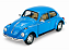 Volkswagen Beetle 1:24 Welly Azul - Imagem 1