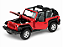 Jeep Wrangler Rubicon Conversível 2007 1:24 Welly Vermelho - Imagem 1