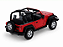 Jeep Wrangler Rubicon Conversível 2007 1:24 Welly Vermelho - Imagem 2