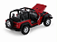 Jeep Wrangler Rubicon Conversível 2007 1:24 Welly Vermelho - Imagem 4