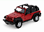 Jeep Wrangler Rubicon Conversível 2007 1:24 Welly Vermelho - Imagem 1