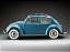 Volkswagen Fusca Beetle Saloon Opening Roof 1950 1:12 Sunstar Azul - Imagem 11