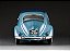 Volkswagen Fusca Beetle Saloon Opening Roof 1950 1:12 Sunstar Azul - Imagem 4
