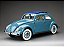 Volkswagen Fusca Beetle Saloon Opening Roof 1950 1:12 Sunstar Azul - Imagem 1