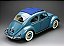 Volkswagen Fusca Beetle Saloon Opening Roof 1950 1:12 Sunstar Azul - Imagem 2