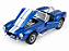 Shelby Cobra 427 S/C 1965 1:24 Welly Azul - Imagem 3