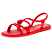 Sandália Rasteira Ipanema Solar Confortável Vermelho - Imagem 1