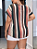 Blusa Listrada Manga de Asa de Morcego - Imagem 2