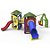 Playground Aventura Com Tubo Max II Com Balanço Com Acessibilidade E Telhados - Imagem 1