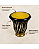 Cuia para Chimarrão Revestida em Couro Zebra com Pé Dourado - Imagem 3