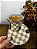 Cuia porongo média xadrez preto e branco com tapa erva - Imagem 2