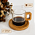 Caneca de Vidro com Pires e Alça de Bambu 150ml - Imagem 2