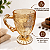 Caneca de Vidro Âmbar Milão 190ml Trabalhada - Imagem 3