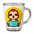 Caneca de Vidro Preguiça 380ml com Frase Motivacional - Imagem 5