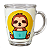 Caneca de Vidro Preguiça 380ml com Frase Motivacional - Imagem 1