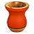 Cuia Bago Premium Laranja Fosca Madeira para Chimarrão - Imagem 5