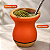 Cuia Bago Premium Laranja Fosca Madeira para Chimarrão - Imagem 4