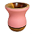 Cuia Bago Premium Rosa Fosca Madeira para Chimarrão - Imagem 1