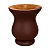 Cuia Pônei Marrom Chocolate Fosca Detalhe Amadeirado - Imagem 1