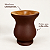 Cuia Pônei Marrom Chocolate Fosca Detalhe Amadeirado - Imagem 4
