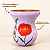 Cuia Bago Lilás Flor Laranja Pintada à Mão Artesanal - Imagem 3