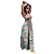 Vestido Longo Feminino Frente Única de Seda Indiana Estampado - Imagem 5