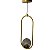 Luminária Pendente Arkom Light Dourado Globo Leitoso 10cm - Imagem 3