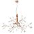 Lustre Pendente Rose Gold Folhas em Cristal D88XH60 - Imagem 1