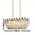 Pendente Retangular Dourado com Cristal Transparente 80DXH31 E14x8 - Imagem 3
