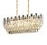 Pendente Retangular Dourado com Cristal Transparente 80DXH31 E14x8 - Imagem 1
