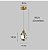 Luminária Pendente Diamante Dourado 10cm Led 5w 3000k - Imagem 2