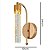 Arandela Tubular Dourada Led  3000k 5w - Imagem 2