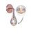 Arandela Gota Tear Cobre  com cristal Transparente 30x12x13cm - Imagem 2