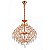 Lustre Pendente Ø55CM Metal Rosê e Cristal Transparente - Imagem 1