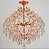 Lustre Pendente Ø55CM Metal Rosê e Cristal Transparente - Imagem 3