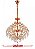 Lustre Pendente Ø55CM Metal Rosê e Cristal Transparente - Imagem 4