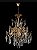 Lustre Pendente Ø40X45CM  Metal  Dourado E Cristal Transparente - Imagem 1