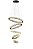 Pendente Led Metal Cromado  E Cristal Transparente 3000K 75W Bivolt  Φ20xΦ30xΦ40xΦ50xΦ60CM - Imagem 1