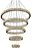 Pendente Led Metal Cromado  E Cristal Transparente 3000K 75W Bivolt  Φ20xΦ30xΦ40xΦ50xΦ60CM - Imagem 2