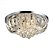Plafon de Sobrepor Redondo Metal Cromado e Cristal Transparente  Ø40X18CM - Imagem 1