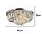 Plafon de Sobrepor Redondo Metal Cromado e Cristal Transparente  Ø40X18CM - Imagem 2