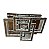 Plafon Cristal 80x80 Cromado - Imagem 1
