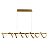 Pendente Lustre Retangular Dourado 120cm - Imagem 1