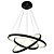 Lustre Led Preto 3 Aros - Imagem 1