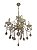 Lustre de Cristal Dourado 5 Braços 50 cm - Imagem 2
