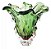 Vaso de Murano Verde com Ambar - Imagem 1