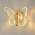 Arandela Borboleta Dourada 24X18CM 6W 3000L - Imagem 2